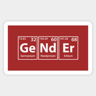 Gender (Ge-Nd-Er) Periodic Elements Spelling Sticker